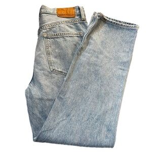 Denim Forum The Joni High Rise Loose 29L Blue Distressed Jeans Size 26